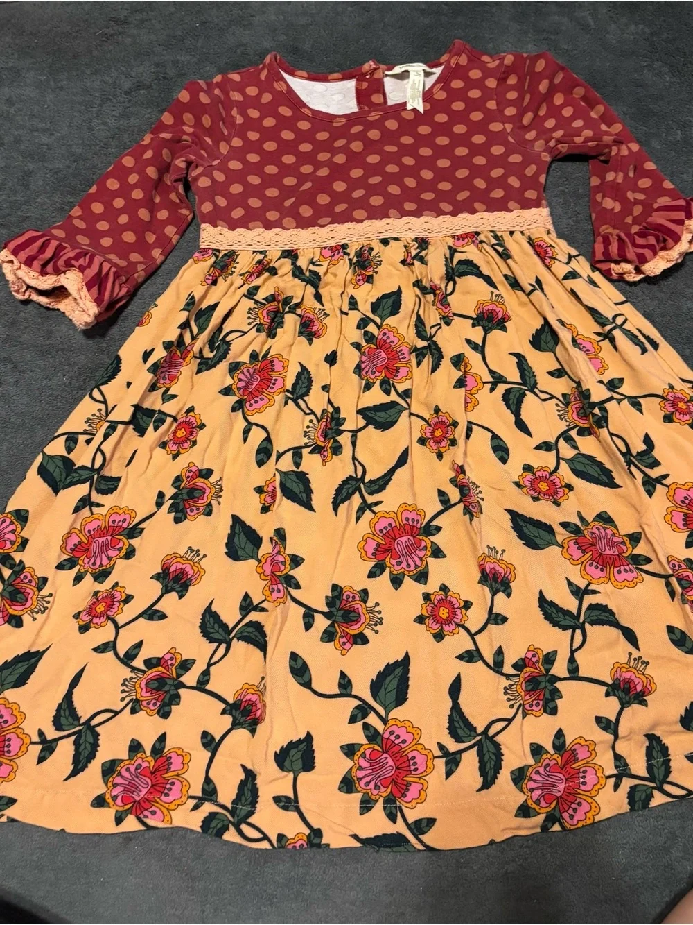 Matilda Jane Rust & Peach Floral  Dress